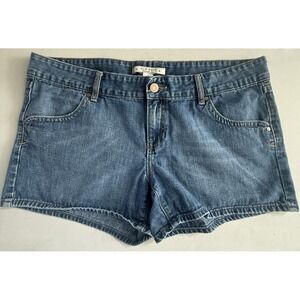 Old Navy Womens Jean Shorts Lowest Rise Blue Denim 3.5 Inseam Size 16 VTG Y2K
